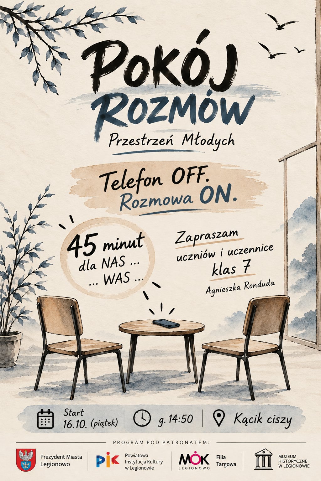 Więcej o: POKÓJ ROZMÓW  
Przestrzeń Młodych